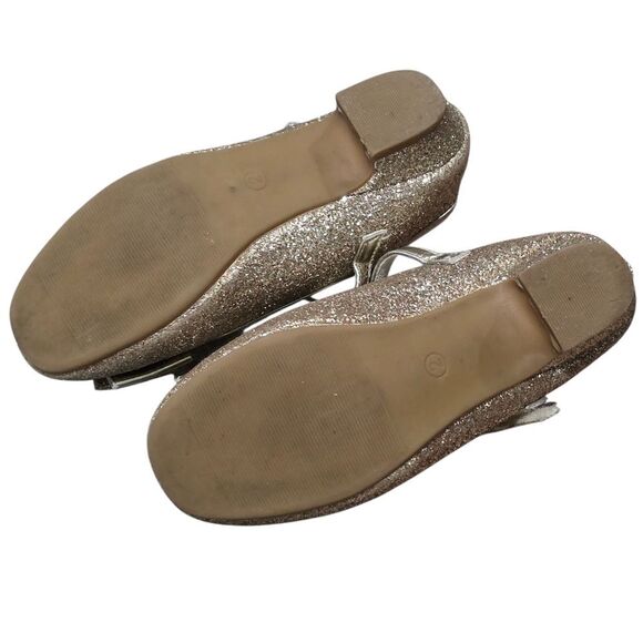 Stelle Glittery Gold Dress Shoes With Bow - Picture 4 of 4